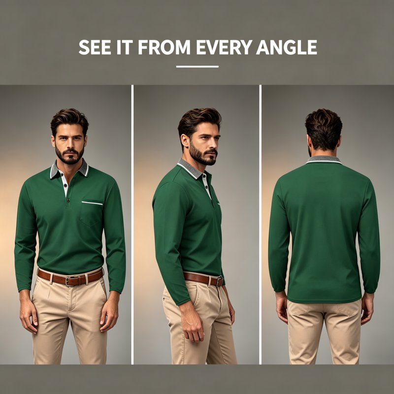 Men's Quick Dry Golf Polo Shirt Business Casual Collared Tee