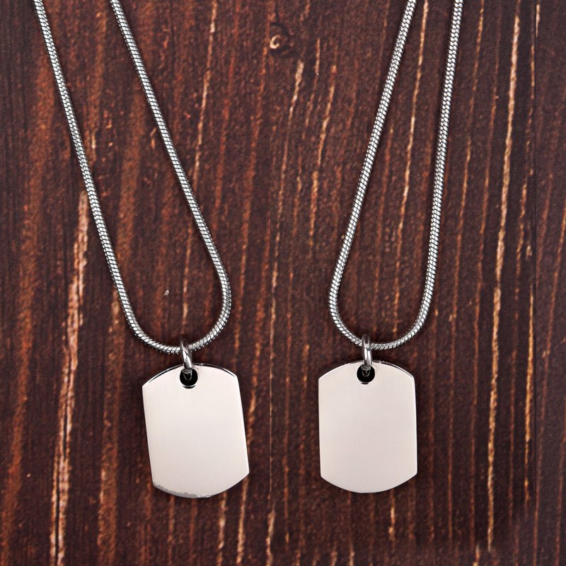 Dog Tag Cremation Necklace with Keepsake Urn - Silver Memorial Pendant, No Engraving