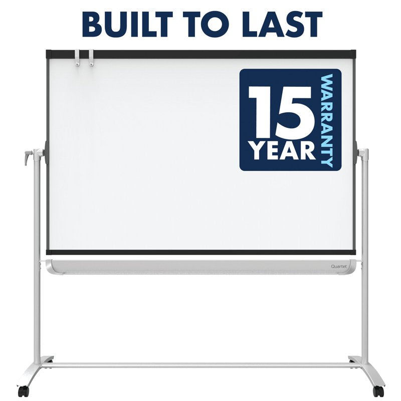 Mobile Presentation Easel with Reversible Magnetic Whiteboard & Flipchart - 48 x 36 Inches