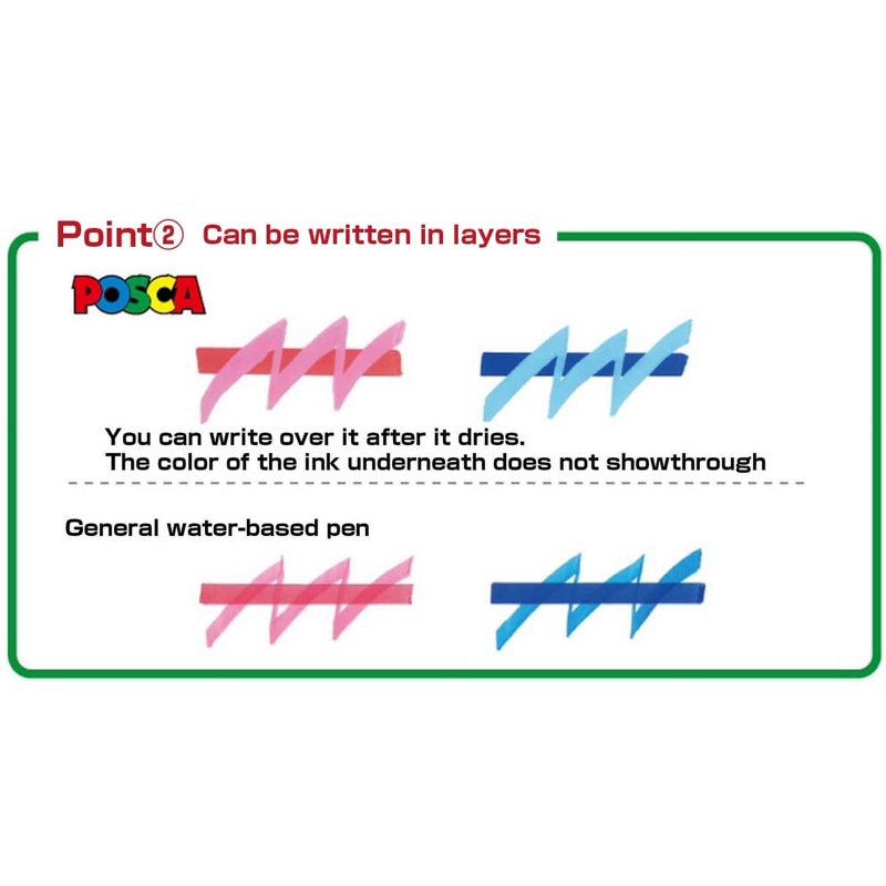 Posca Paint Marker Pens Set 18 Colors Medium Point Waterproof & Lightfast