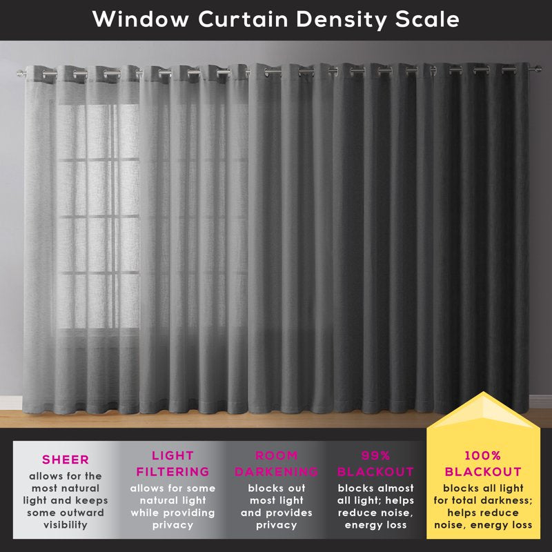 Blackout Curtain Panel with Leaf Pattern - 50x84 Inches, Green