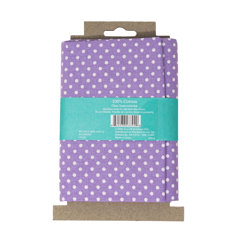 Cotton Fabric Dot Lilac 1 Yard Precut for Quilting & Sewing - Waverly Inspirations