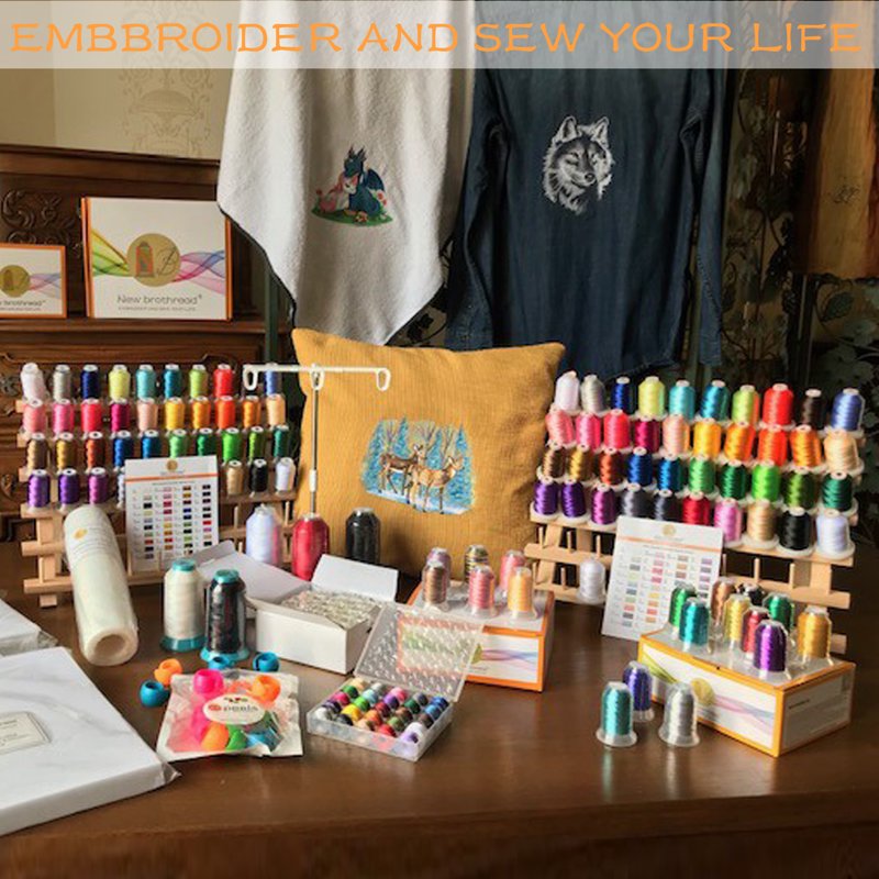 Wooden Thread Rack Organizer for Embroidery & Quilting Spools, Wall & Table Mountable