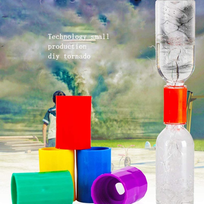 Plastic Vortex Bottle Connectors Set for Science & Educational Experiments - 5 Pieces