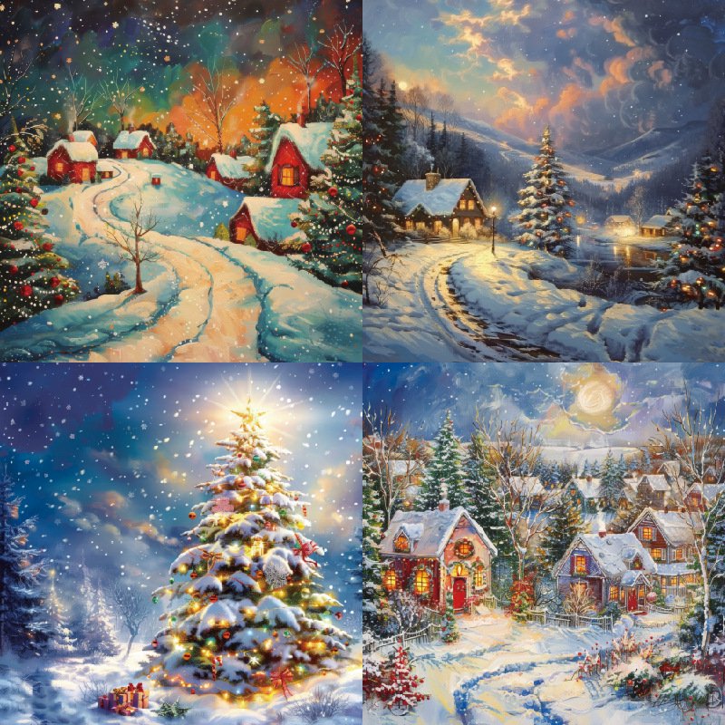 Christmas Scrapbook Paper Pack 6x6 Inch 48 Sheets for Crafts & Card Making