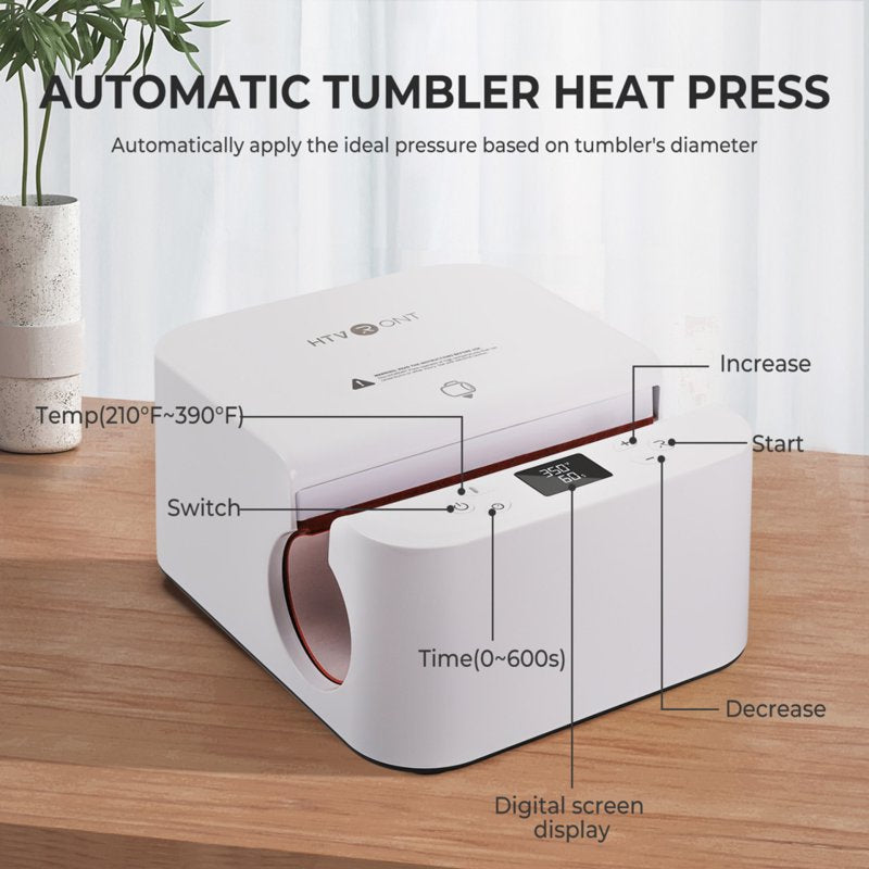 Auto Mug Heat Press Machine for Sublimation with 6 11oz Mugs Bundle