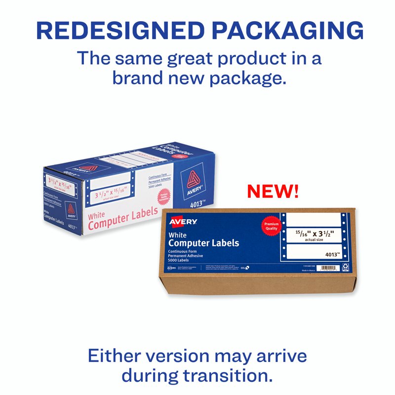 Large Quantity White Address Labels for Dot Matrix & Continuous Feed Printers