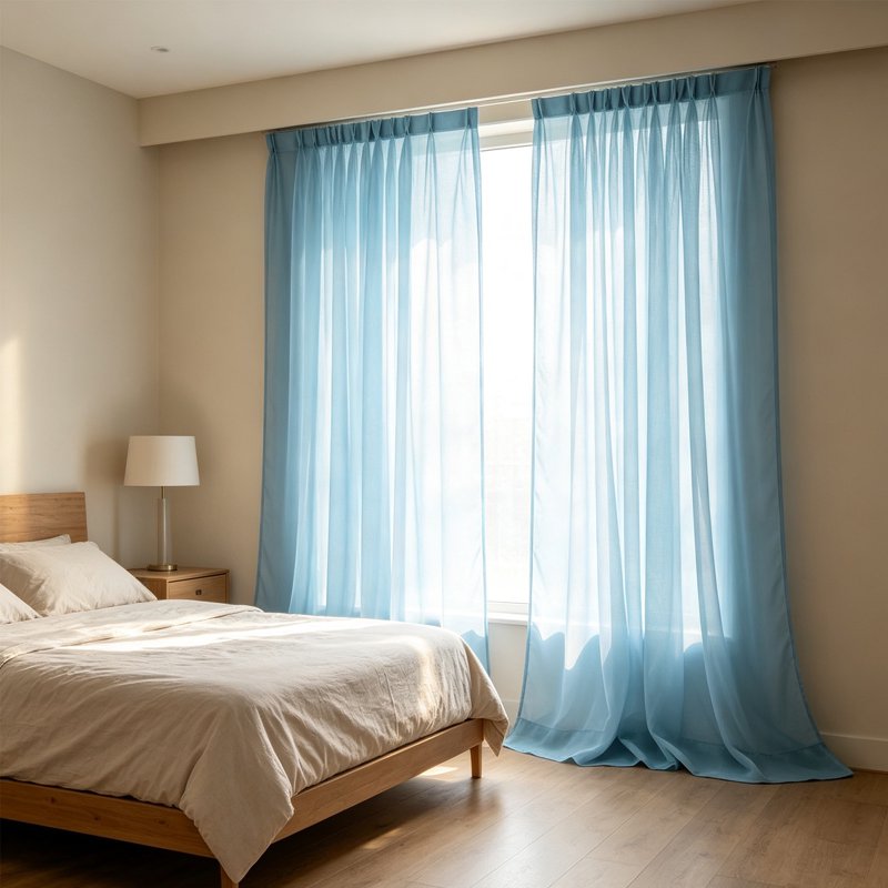 Sheer Curtains for Living Room & Bedroom - Light Filtering, Breathable, 78 Inch Length