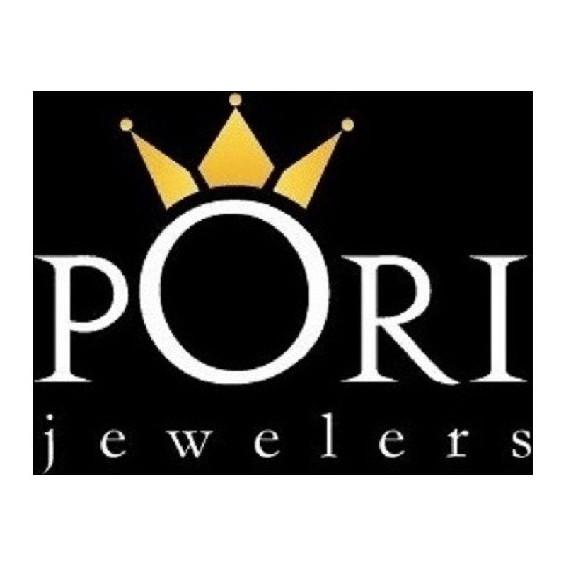14K Solid White Gold Birthstone Stud Earrings with Swarovski Crystals