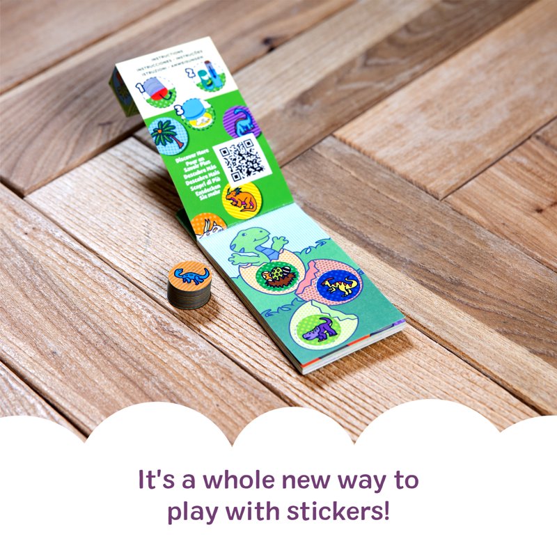 Dinosaur Sticker Activity Pad & 200+ Refill Stickers for Creative Arts & Crafts