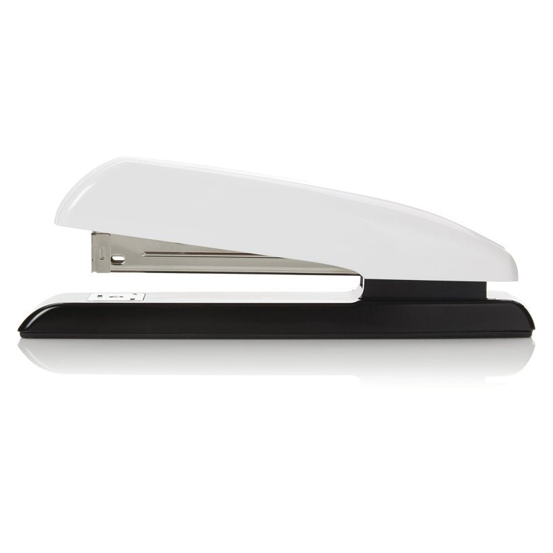 Durable Manual Desk Stapler with Antimicrobial Protection, 20 Sheets, Black & White