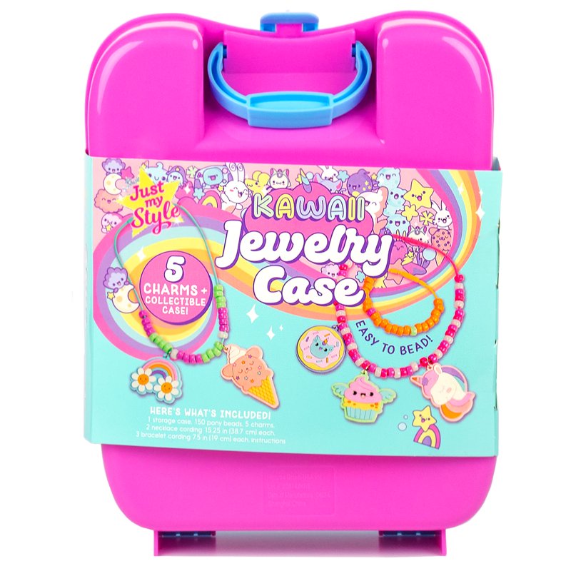 Kids Jewelry Making Kit with Storage Case - Create Custom Bracelets & Necklaces