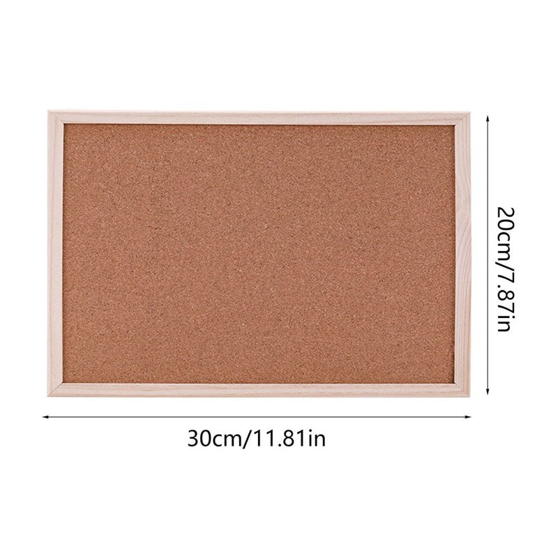 Wood Frame Bulletin Board for Walls - Cork Message Board & Vision Display