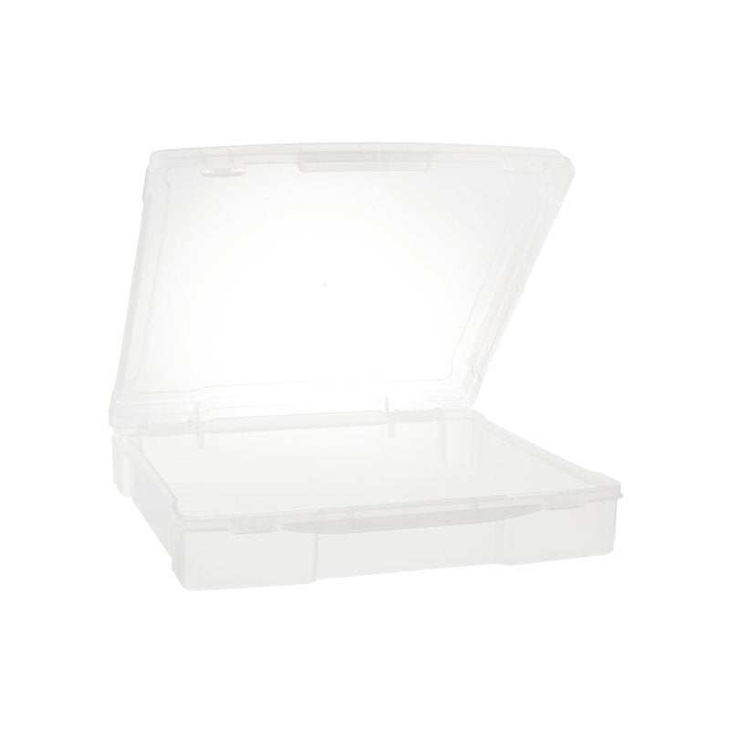12 Pack Clear Plastic Scrapbook Storage Cases - Portable Craft Organizer