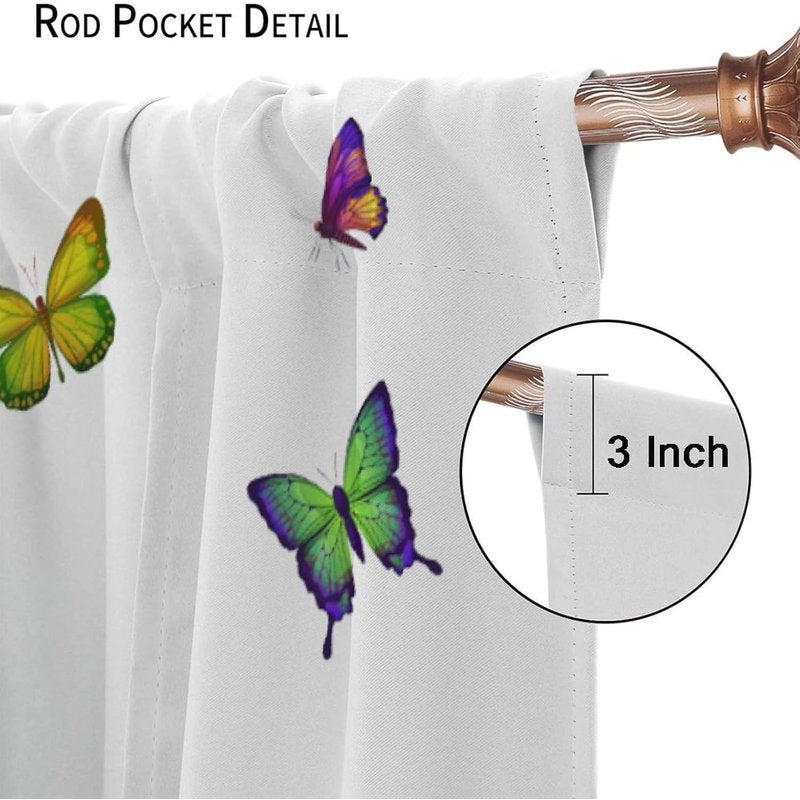 Kids Cartoon Animal Curtains Set - Insulated Window Drapes for Nursery & Bedroom