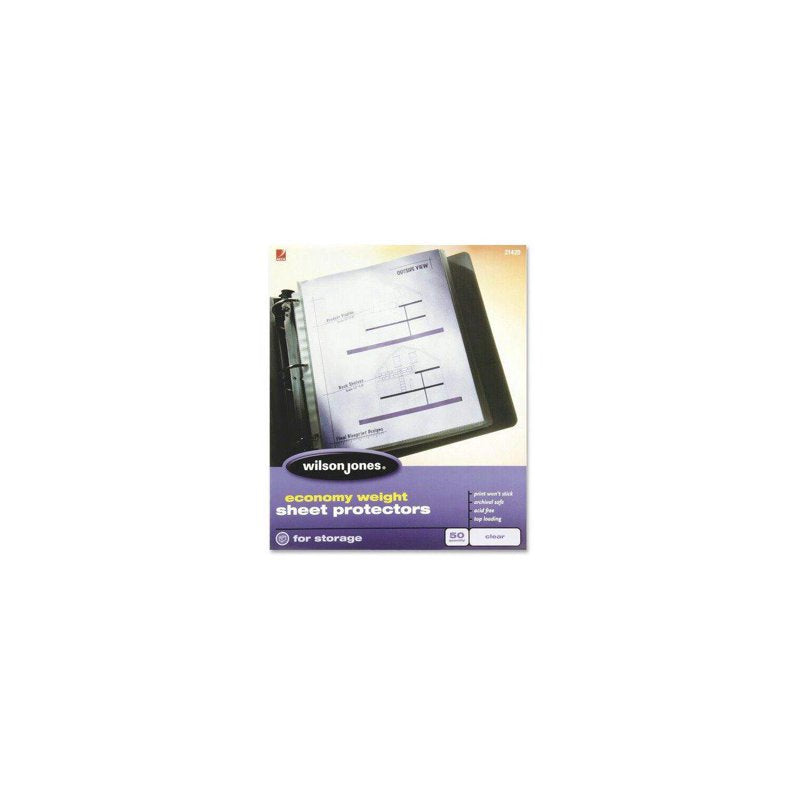 Economy Weight Clear Sheet Protectors - 50 Pack