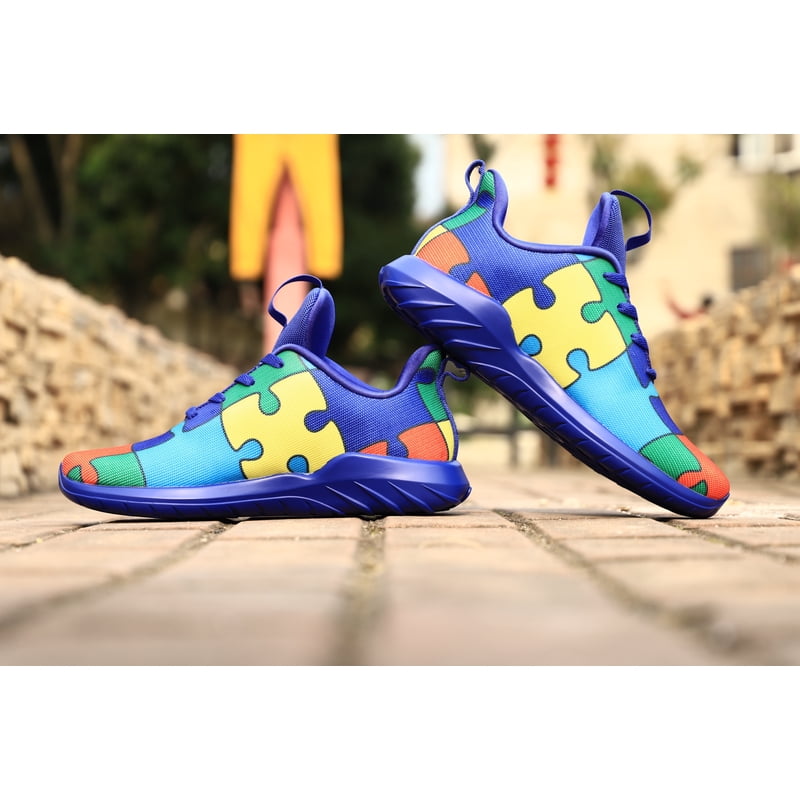 Men's Puzzle Sneaker Breathable Athletic Running Shoes with E-TPU Cushioning