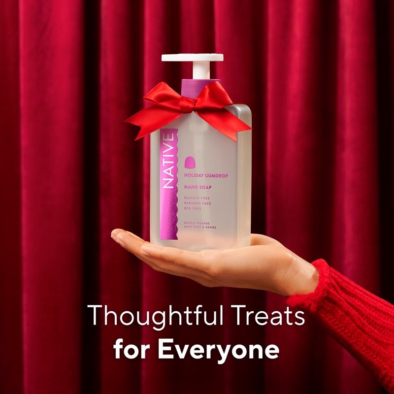 Native Holiday Gumdrop Hand Wash - Sulfate-Free Liquid Hand Soap, 13 fl oz