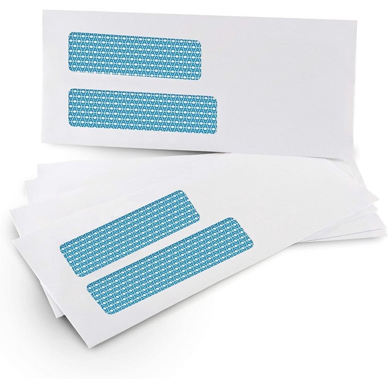 Aimoh #10 Double Window Security Mailing Envelopes 2500 Count - Secure Seal & Privacy
