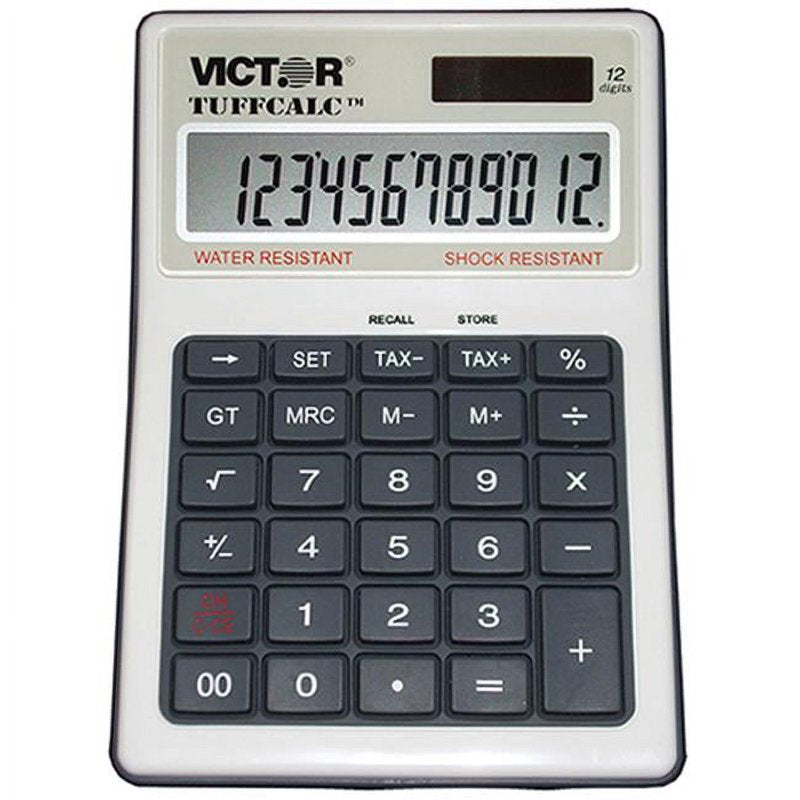 Waterproof Shock-Resistant 12-Digit Calculator for Work Environments