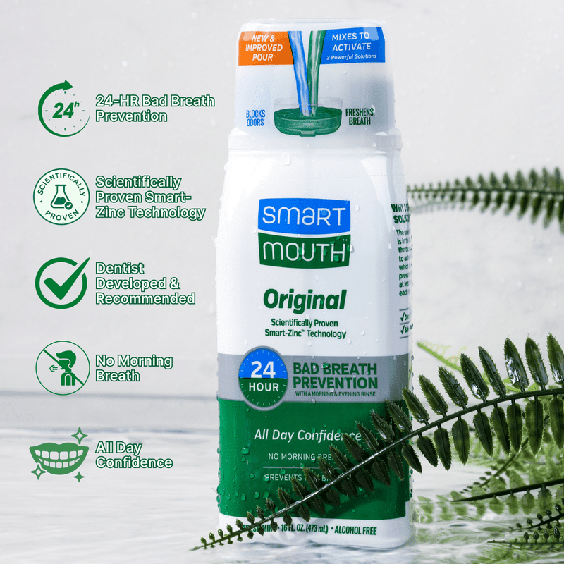 2 Pack Activated Breath Rinse Mouthwash for Halitosis & Dry Mouth - 16 fl oz