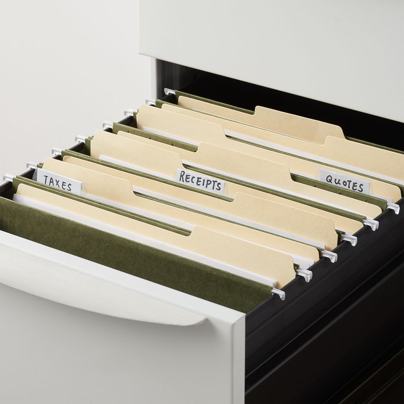 Staples Green Letter Size Hanging File Folders with 2-Inch Expansion - Pack of 50