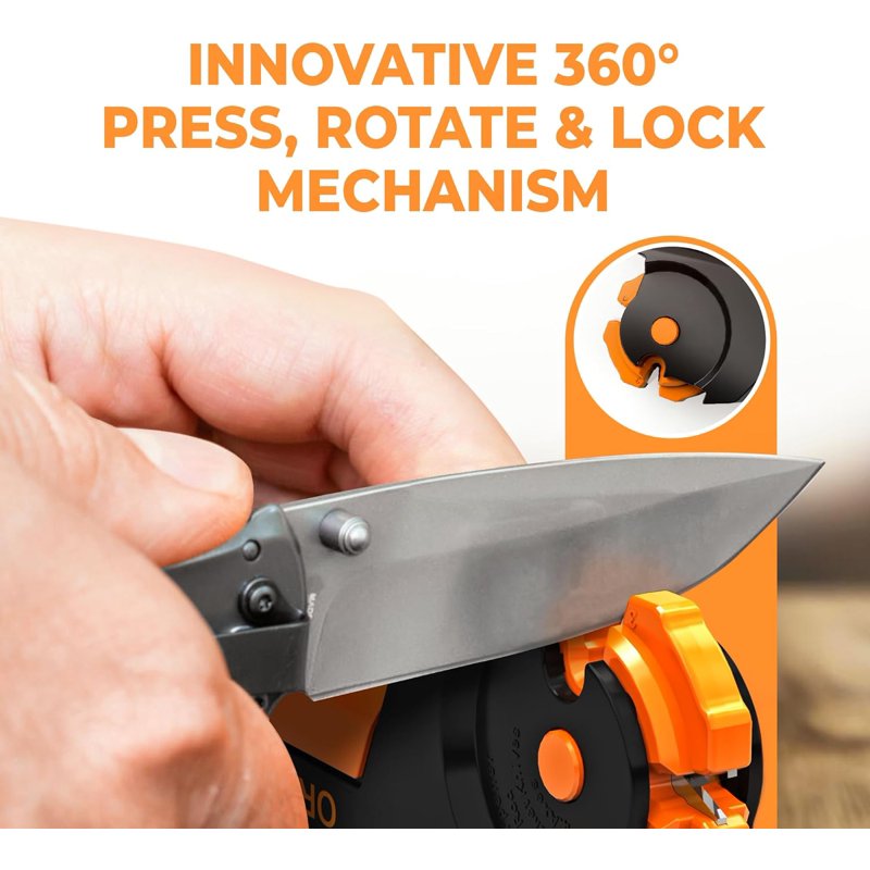 Garden & Outdoor Tool & Knife Sharpener for Lawn Mower Blades, Scissors, Axes