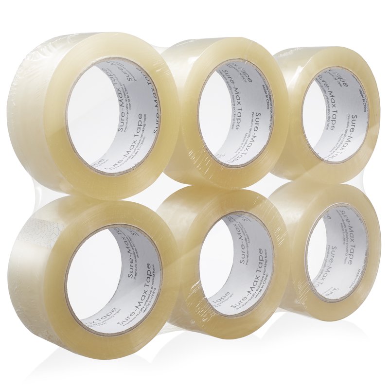 Heavy-Duty Shipping & Packing Tape Rolls - Clear 2.7 Mil Thick, 120 Yards Each