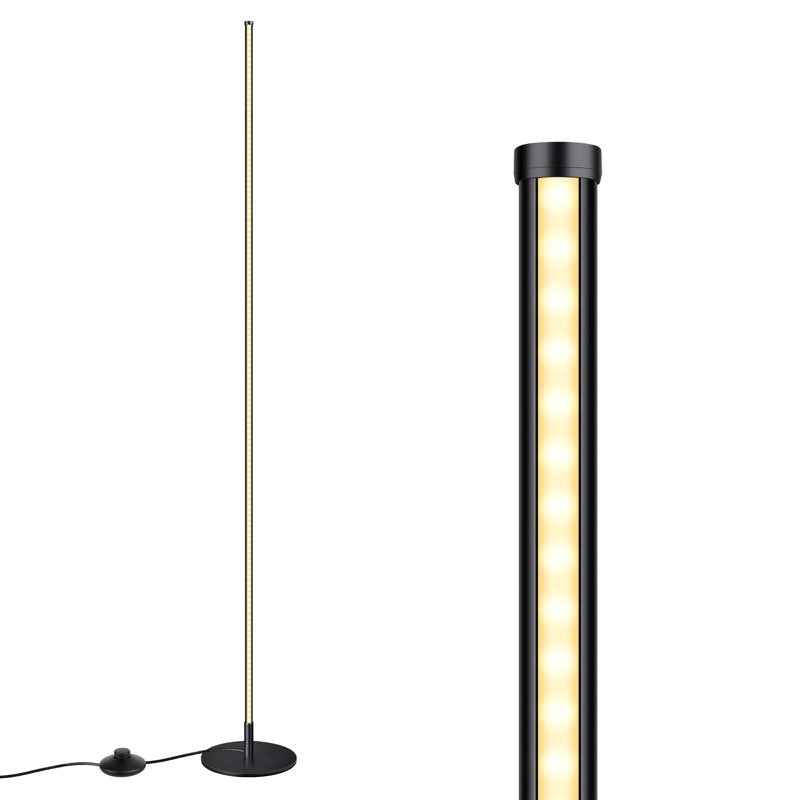 Modern LED Corner Floor Lamp 57.5 Inch Dimmable Standing Light for Living Room & Bedroom