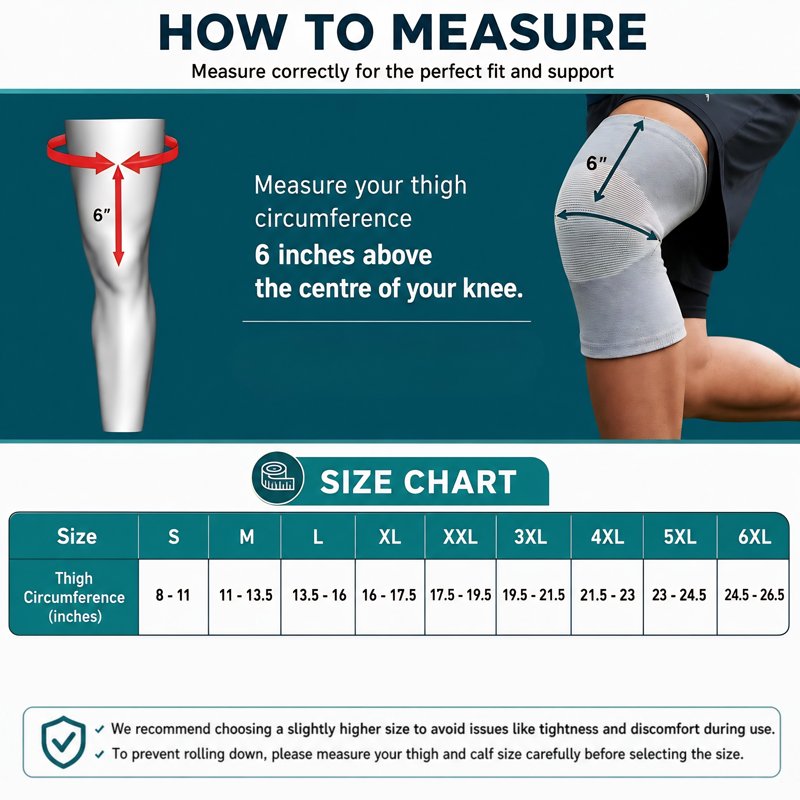 Bamboo Knee Compression Sleeve for Men Women Support & Pain Relief