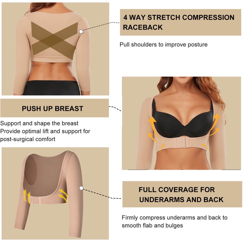 Women’s Arm Shaper Compression Sleeves Post Surgery Slimming Shapewear