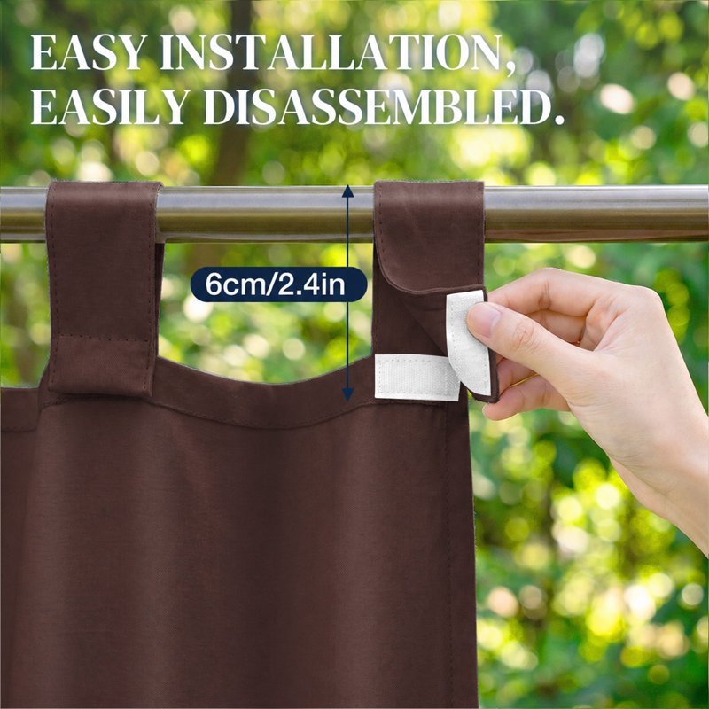 Outdoor Waterproof Blackout Curtain Panel - Extra Wide Thermal Insulated Drapes