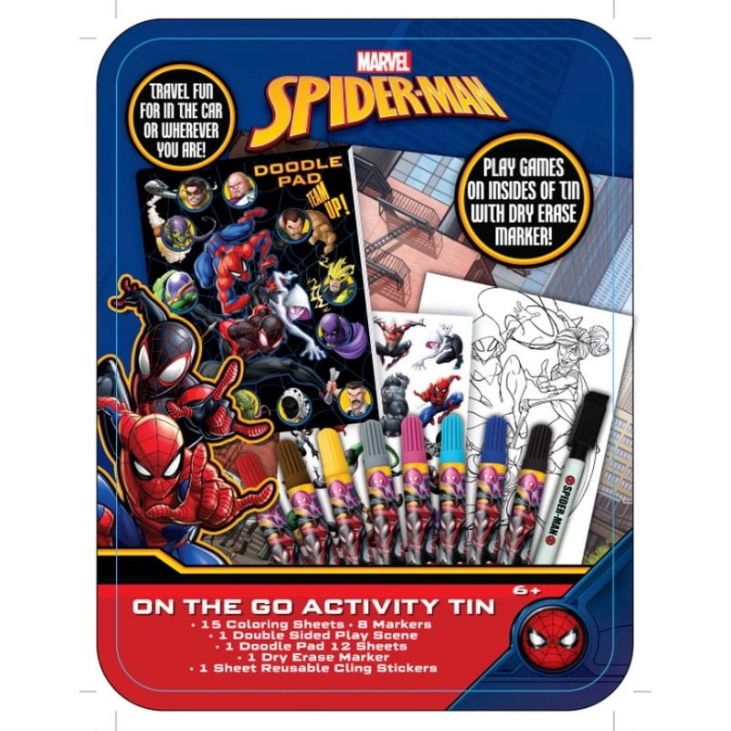 Spider-Man On-The-Go Tin Activity Set - 27 Pieces, 6+ Unisex (Variation: Single)