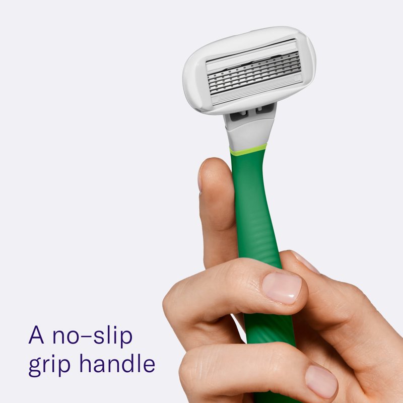 Women's Razor Shaving Set with 5-Blade Razor Handle and Cartridges – Matcha