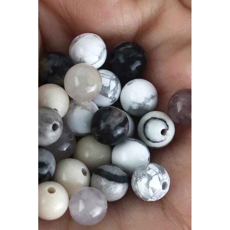 Natural Stone Beading Set 720 Pieces - 24 Styles 6mm Jewelry Making Supplies