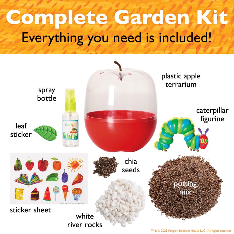 Kids Garden Kit with Terrarium - The Very Hungry Caterpillar Craft & Science Set