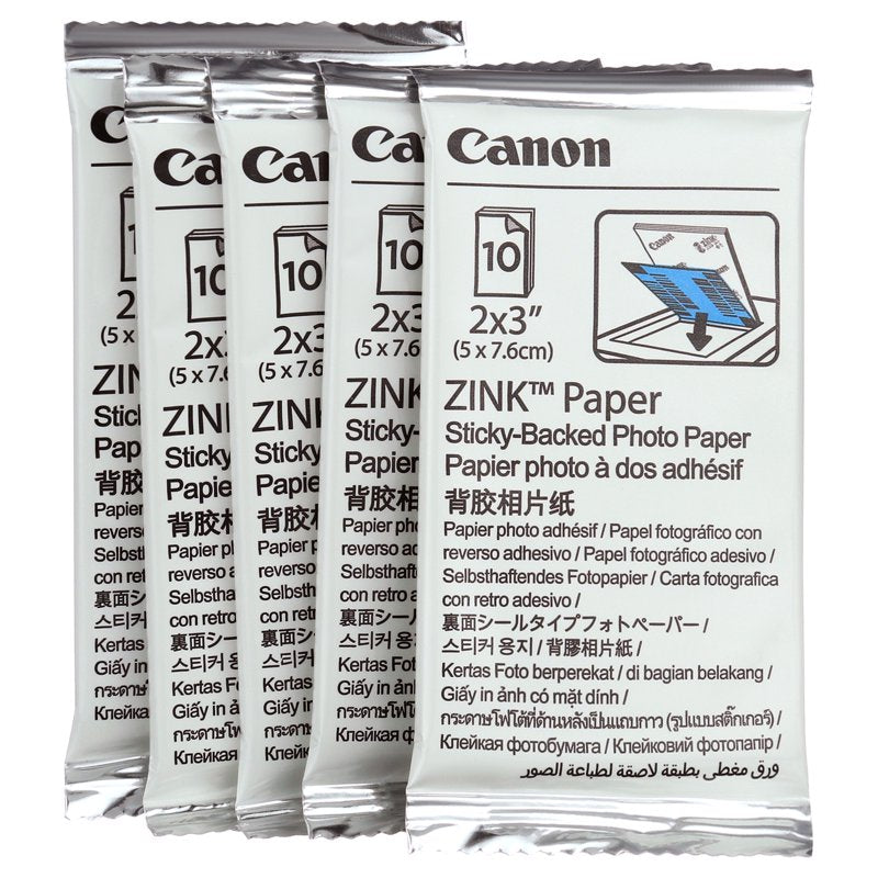 Canon Photo Paper Sheets for Inkless Prints - Water-Resistant, Smudge-Free