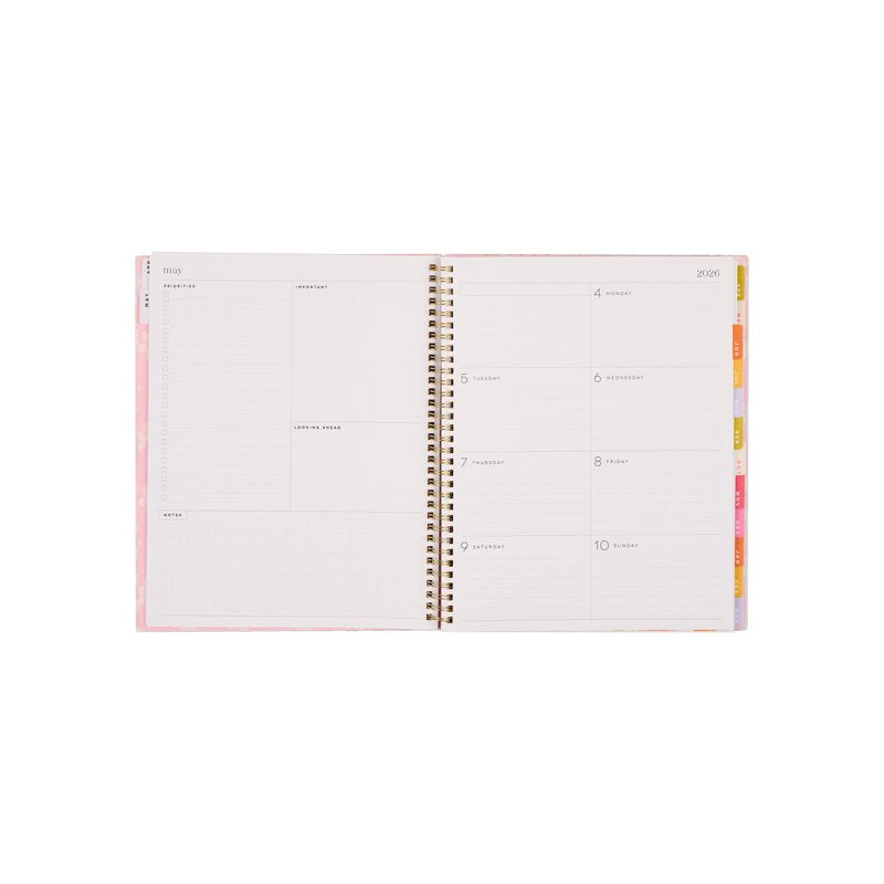 Big Monthly Weekly Planner 8.5x11 Sunshine Blooms 15-Month April 2026-June 2027