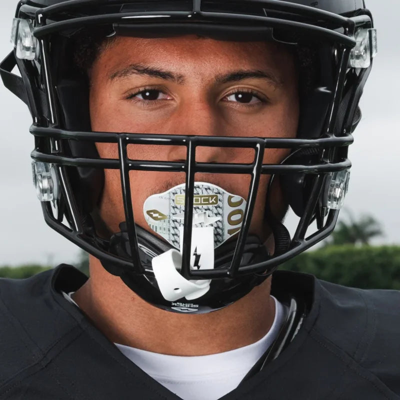 Football Lip Guard Mouthpiece with Tether, Breathable & Instant Fit