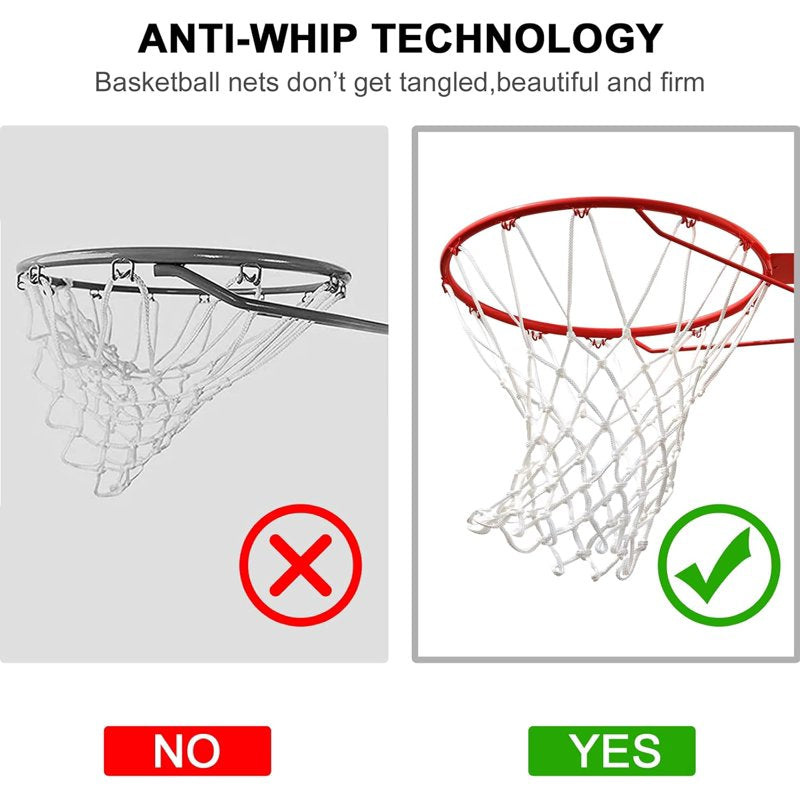 Heavy-Duty Outdoor Basketball Net - 12 Loops, All-Weather Replacement, 21 Inch Length
