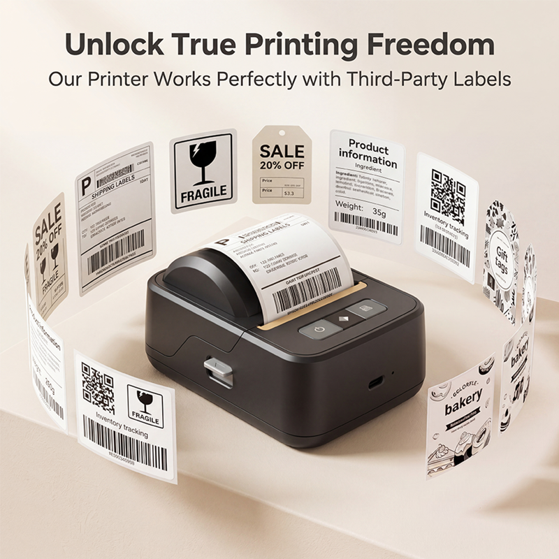 Bluetooth Portable Label Maker with Tapes for Business & Home Use - N20 Thermal Printer