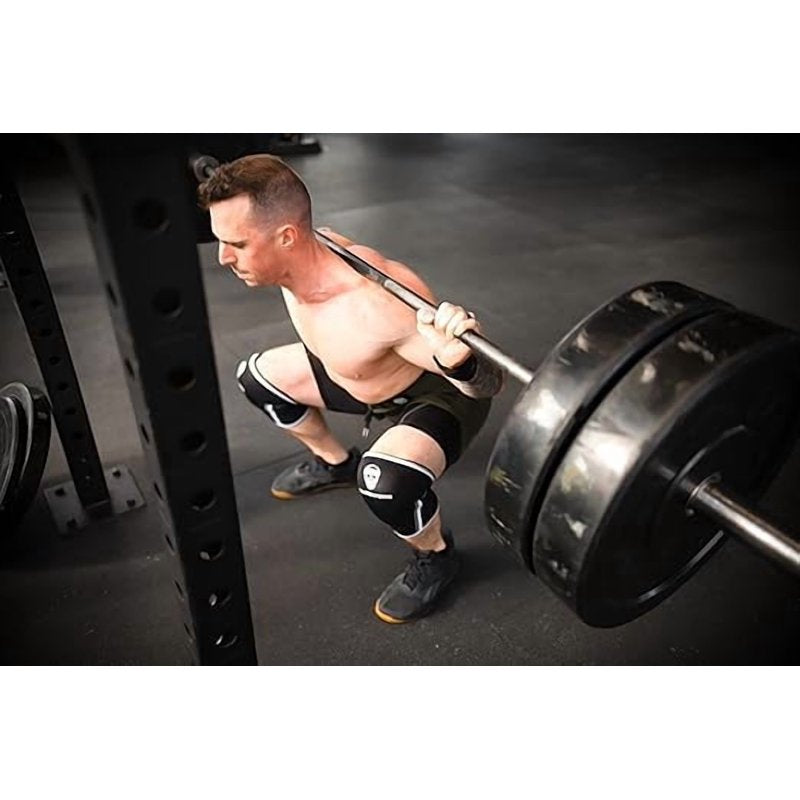 Knee Sleeves 7mm Pair for Squats & Powerlifting - Compression Support for Men & Women with Free Gym Bag