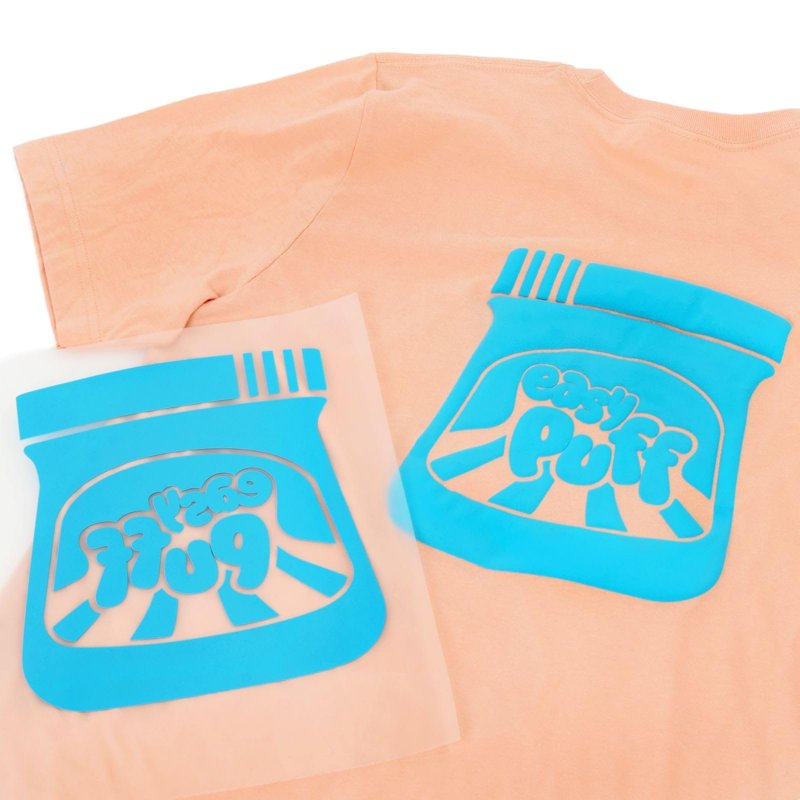 Puffy Heat Transfer Vinyl Neon Blue 12x12 Inch for Crafts & Apparel