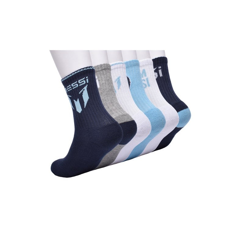 Messi Boys Crew Socks 6-Pack - Blue, Size S-L (Variation: Blue, M)
