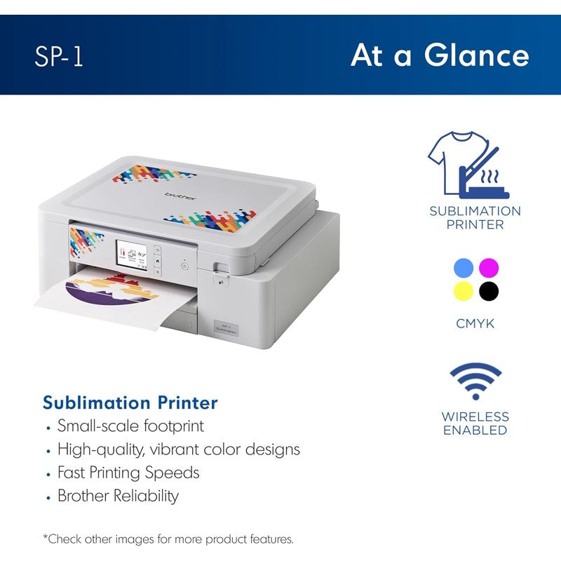 Brother Sublimation Printer with Wireless Connectivity and 100 Sheets Sublimation Paper