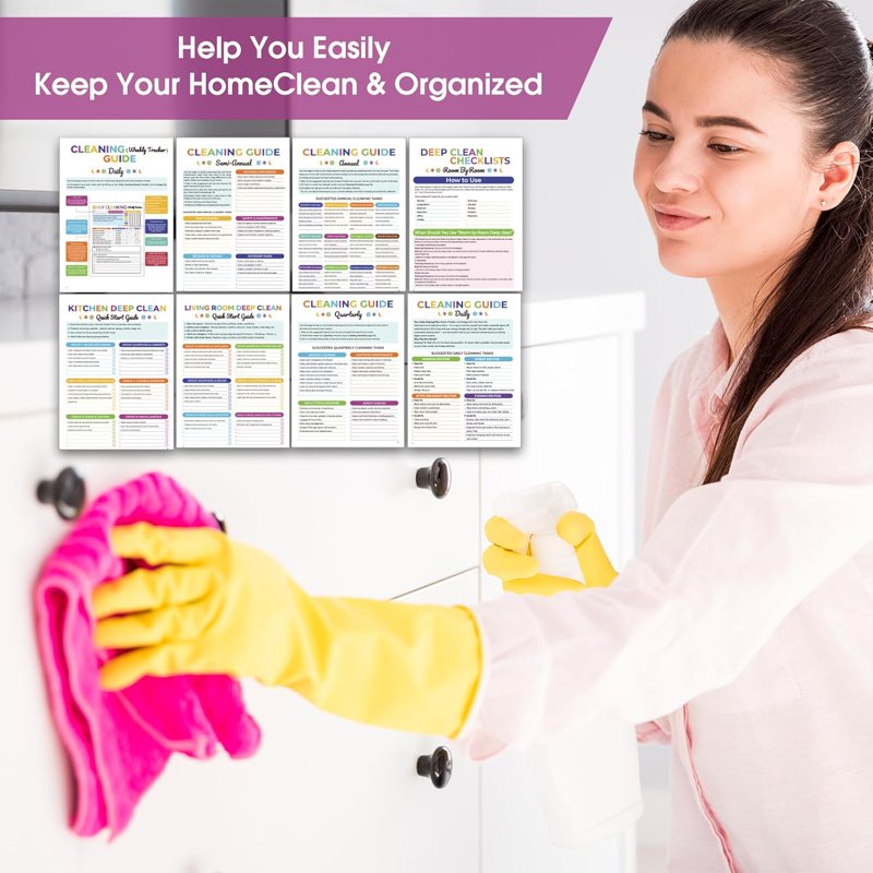 Reusable ADHD Cleaning Planner for Adults - Blue Organizer & Routine