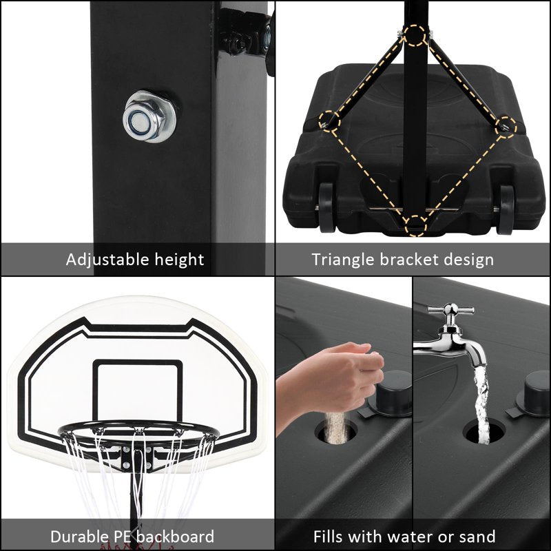 Adjustable Pool Basketball Hoop - Water Sports Water Game for Kids & Adults