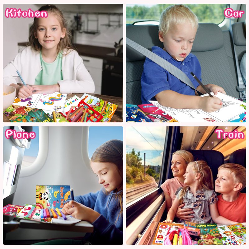 Mini Coloring Books Set for Kids Ages 2-4 - 15 Pack, Party Favors & Activity Books