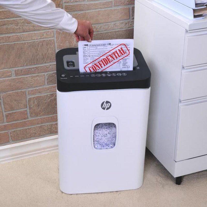 Heavy-Duty Auto-Feed Microcut Paper Shredder 200 Sheets with Waste Bin
