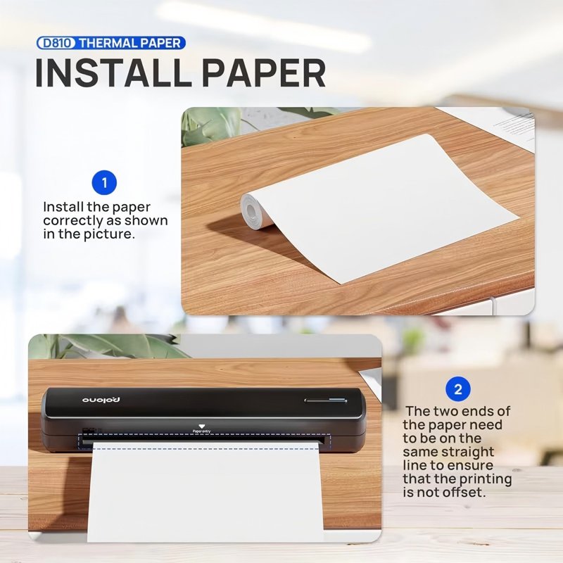 A4 Thermal Printer Paper Rolls - Quick-Dry, Clear Printing, 3x7m BPA-Free
